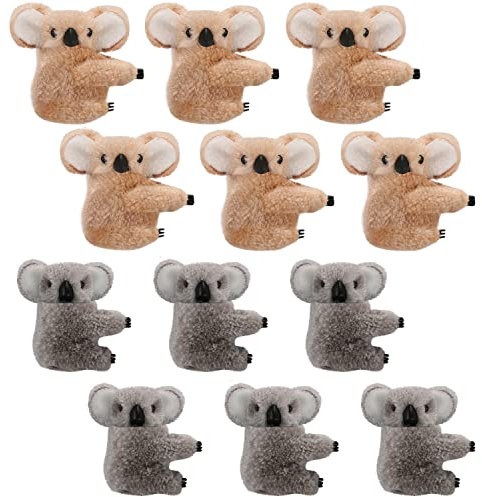 BENBO Koala-Clips, niedlicher Känguru-Bleistift, Buddy Koala-Bleistiftaufsatz, Maus-Bär, zum Anklipsen, Tier, Koala, Stofftiere, Plüsch-Bleistift-Huggers, Geburtstagsparty-Zubehör, 12 Stück
