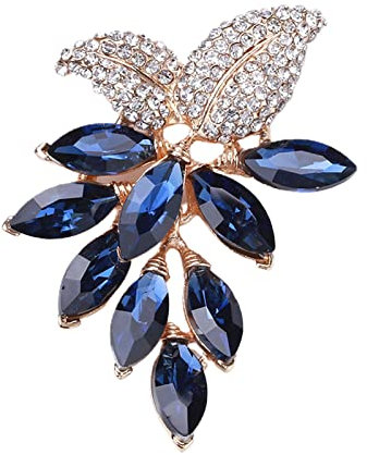 Broche élégante et romantique pour femme en forme de raisin avec strass