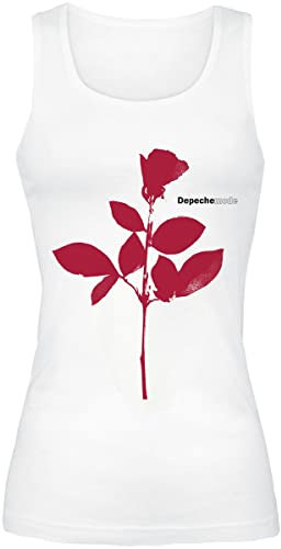 Depeche Mode Rose Frauen Top weiß M 100% Baumwolle Band-Merch, Bands, Nachhaltigkeit
