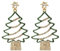 Crawler Weihnachtsbaum-Ohrringe - Acryl-Ohrstecker Mit Karte Für Frauen - Beliebte Einfache Weihnachts-Ohrringe (Gold, One Size)