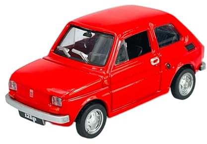 Daffi FIAT 126 126p Maluch 1:43 Polish Classic Car 7cm Rot Neu im Kasten Die Cast Metall Model