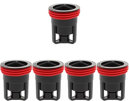 Angoily 5 Pièces Siphon De Sol Salle De Bain Lave-Linge Protecteur De Refoulement De Vidange Clapet Anti-Retour pour Drain D'évier Attrape-Cheveux Anti-refoulement Insérer PVC