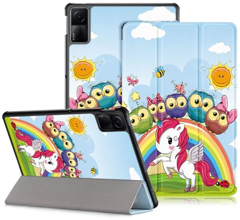 DINGGUAGUA Custodia per Xiaomi Redmi Pad SE Tablet da 11 Pollici,Cover con Funzione Supporto,WUnicorno