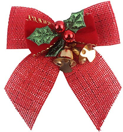 AMhomely Christmas Wreath Decorations- Christmas Bow With Iron Bells With Christmas Tree Decorations Front Door Home Wall Hanging Window Christmas Decoration, Door Wreath Xmas Ornament