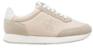 Calvin Klein Jeans Women Retro Runner Low Lace NY ML, Whisper Pink/Eggshell/White, 38 EU