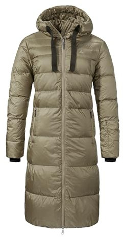 Schöffel Damen Down Coat Kenosha Daunen Mantel, Nutmeg, 42 EU