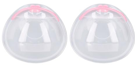 Breast Milk Collector, 2PCS Multifunctional Milk Collection Shells Automatic Collection Wearable Milk Catcher Spill Prevention Silicone Nursing Cups with Lids 11cm Length