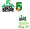 Dinosaur 5th Birthday Cake Topper & Number 5 Candle, Cupcake Toppers & Candles - Boys' 5th Birthday Dinosaur Party Decorations