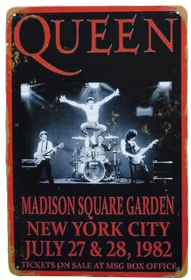 Queen Madison Square blechschild - metallschild - metall poster - retro schilder - blech - wanddekoration - vintage schild - metal sign - dekoschild - mancave - männerhöhle