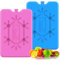Juego de 2 acumuladores de frío para bolsa isotérmica y nevera de refrigeración, acumulador de frío ultrafino reutilizable, acumulador de frío grande, paquete de refrigeración para bolsa de