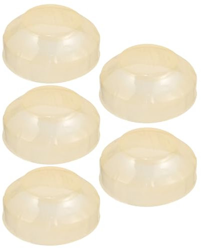 DEARMAMY 5 x Abdeckungen, Detektorabdeckung, transparenter Kunststoff, dicke Detektorabdeckung, Kunststoff, Smog-Alarm-Abdeckung für Zuhause, Küche, Kochen, Backen, Braun