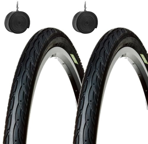 ECOVELO 2 neumáticos 26 x 1,95 cámaras de Aire, Adultos Unisex, Negro, 26 X 1.95 (50-559)