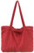 ONCCI Unisex Schultertasche Damen Tote Bag, Cordtasche Groß Umhängetasche Shopper Handtasche Casual Crossbody Bag für Schule Uni Büro Arbeit Reisen Ausflug Einkauf (ROT)