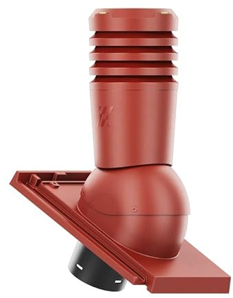 KRONO-PLAST Entlüfterkamin Ecoline 150 für Tondachziegel Creaton Domino Dachziegel Lüfter Dachlüfter (weinrot engobiert)