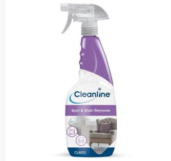 Cleanline Spot & Stain Remover, 6 x 750ml, Ready-to-Use, Removes Grease and Stains from Textiles, Fresh Lemon Fragrance, WoolSafe Approved