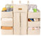 Bebamour Baby-Windel-Organizer für Wickeltisch und Krippe, Windelstapler, Kindergarten-Organizer für Baby-Essentials, Windel-Organizer für Kinderbett, Khaki