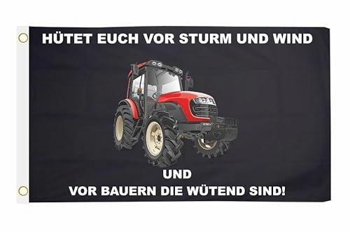 U24 Flagge Fahne Hütet euch vor Sturm und Wind Hissflagge 90 x 150 cm