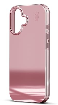 IDEAL OF SWEDEN Spiegel iPhone 16 Hülle - Rose Pink Mirror Design, Dünnes & Leichtes Case, Stoßfest & Stylisch Und Langlebig Für Optimalen Schutz Im Alltag