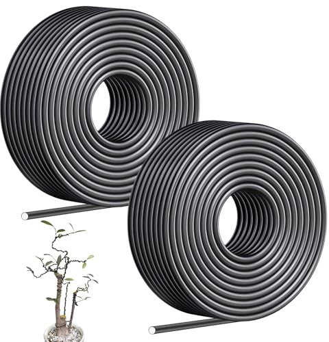 Filo per bonsai, 2 pezzi, filo di alluminio per bonsai da 4 mm, filo di alluminio anodizzato da 10 metri, kit creativo per piante e alberi (nero)