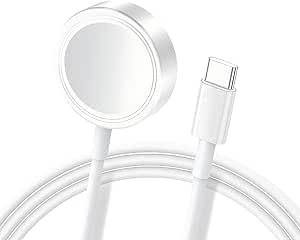 2 Pcs Watch Charger, Watch Charger USB C Compatible with Apple Watch Series 10/9/8/7/6/5/4/3/2/1/Ultra 2/Ultra/SE, 38mm 40mm 42mm 44mm, Magnetic Wireless Charging Dock, Fast Charging Lightweight (1M)
