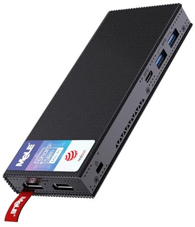 MeLE PCG02 Pro Mini PC Stick Fanless with Windows 11 Pro, N100 8GB RAM 128GB Storage, Mini Computer Dual HDMI, LPDDR4 4266MHz, USB Type-C PD3.0 for Office, IoT, Multimedia, Home