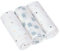 LÄSSIG Baby Puckdecke Spuckdecke Pucktuch Mulltuch 3er Set Baumwolle 60 x 60 cm/Swaddle & Burp Blanket M Happy Fruits blue