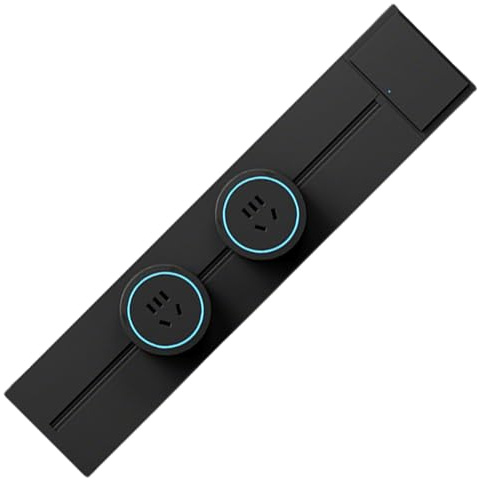 Patifirst Regleta de Tomas Eléctricas Larga - Adaptador de Riel Eléctrico,Adaptadores Móviles Extraíbles para Enchufes en Casa Cocina Dormitorio Oficina Escuela Hotel Sala de Estudio Lugar de Trabajo