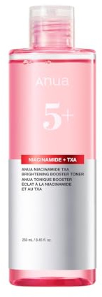 Anua Niacinamide Tranexamic Acid Brightening Booster Toner, Lightweight Pink Essence Toner for Dark Spot Care, Glow & Skin Clarity, Korean Skincare, 8.45 fl oz
