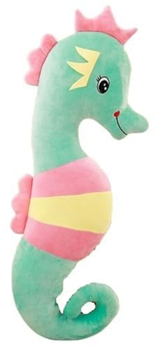 KUKUShining Seepferdchen Plüsch, Kuscheltier Seepferdchen Stofftier Meereskreatur Haustier Plüschtier Spielzeug Weiche Ozeanfreund Puppe Zum Spielen(Green,90cm/35.4in)