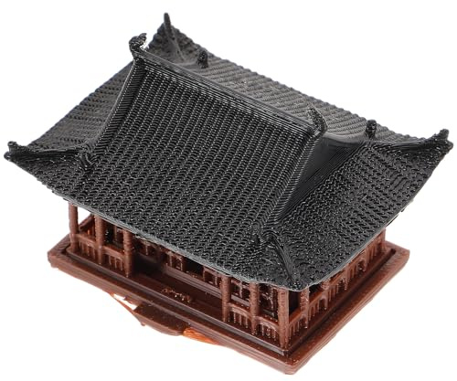jojofuny Miniatur Pavillon aus Kunststoff Kleine Japanische Gartenlaube 6X45cm Zen Garten Dekoration für Aquarium und Schreibtisch