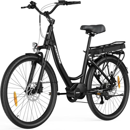 Foride Urbano 2 Vélos électriques, Autonomie 100km, Vélo à Assistance électrique 26 Pouces à Moteur Central 36V 13AH 250W, VTC Electrique Homme Femme