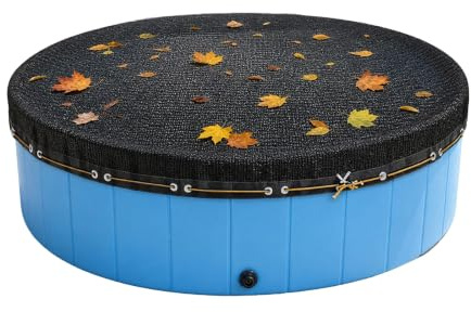 Bâche De Piscine Ronde Filet Anti-Feuilles Housse Anti-Soleil pour Piscine Hors Sol Housse De Piscine Ronde pour Chiens Et Enfants(Circle Diameter 4.5 m)