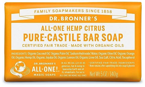 Dr. Bronner's Citrus Bar Seife aus biologischen Inhaltsstoffen 140 g