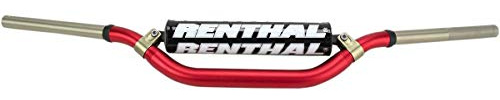 Renthal 997-01-RD-02-185 Twinwall Red 1-1/8 Aluminum Handlebar