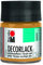 Marabu 11300005784 - Decorlack Acryl Metallic-Gold 784, 50 ml, hochglänzender Acryllack auf Wasserbasis, wetterfest, speichelfest, zum Malen, Schablonieren und für Serviettentechnik