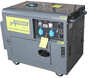 Varan Motors 92631 GENERATOR STROMERZEUGER STROMAGGREGAT NOTSTROMAGGREGAT 5,5kW 2x230V+12V DIESEL