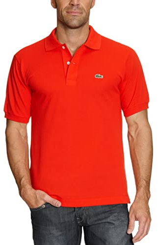 Lacoste L1212 Camisa de Polo para Hombre, Rojo (Groseillier), L