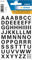 HERMA Buchstaben Aufkleber Schwarz, 740 Stück, Schriftgröße 10 mm, selbstklebend, wasserfest, wetterfest, klein, Alphabet Sticker Klebebuchstaben A-Z aus Folie zum Aufkleben, transparent