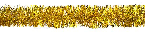 Weihnachtsgirlande Lametta 5cm x 3 Meter Lamettagirlande Baumgirlande Christbaumdeko Gold
