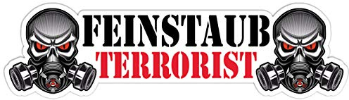 Spaß Kostet Wetterfester Aufkleber Feinstaub Terrorist 18cm Umweltplakette Geschenk Skull