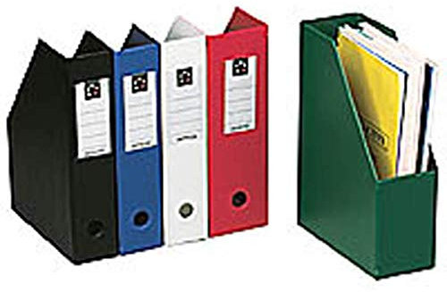 Lot de 10 Porte-revues en PVC soudé dos de 10 cm, noir, livré à plat