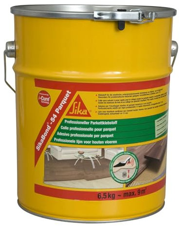 Sika – SikaBond 54 Professional – Parquet Wood Floor Adhesive – Fast Curing – Solvent Free – Interior Use Only – Beige – 6.5kg