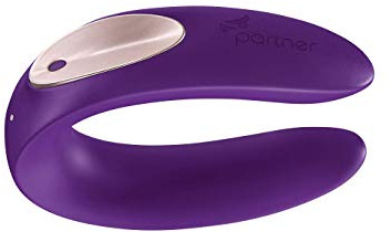 Partner Plus Couples Vibrator with Dual Motors, Purple