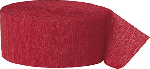 Krepp-Papier Party-Papierschlange - 24 m - Rot, 81ft