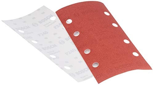 Bosch Accessories Schleifblatt (für Schwingschleifer verschiedene Materialien, 10 Stück, 93 x 185 mm, Körnung 240)