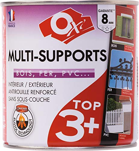 Oxi TOP2.5GF Peinture top 3 bois, fer, pvc 2,5 L Gris Clair