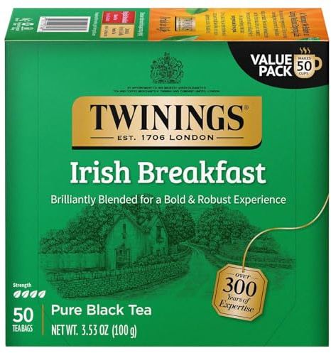 Twinings Black Tea Bags, Irish Breakfast, 50 Count