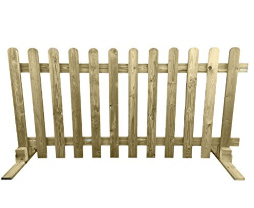 Ruby Portable Freestanding Treated Wooden 6ft Picket Fence Panel 3ft High (6)