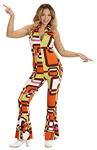 Widmann, adult costume, the 70s groovy style | Groovy style, jumpsuit in disco-retro look, original costume for carnival and theme parties