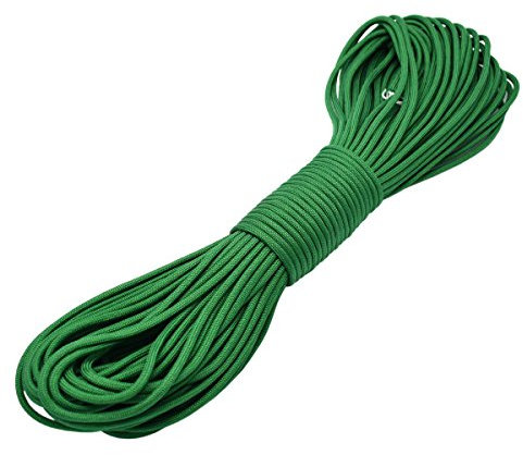 Paracorde 550 30 Mètres De Haute Qualité - Corde de Parachute 4mm Type III à 7 Brins (Vert)